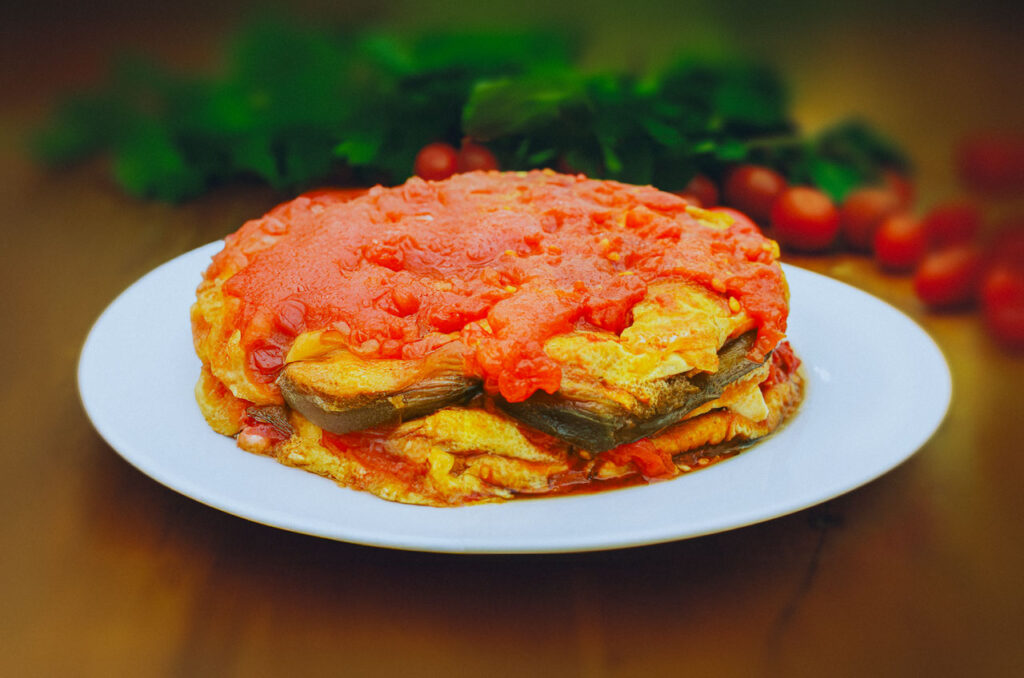 Omelete de berinjela